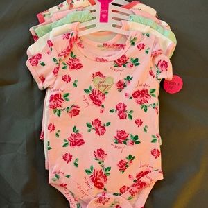 NWT Betsey Johnson 5 Piece Bodysuit Set